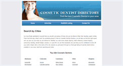 Desktop Screenshot of cosmeticdentistdir.com